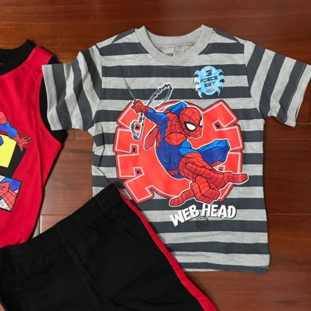 SPIDER-MAN WEB HEAD TODDLER 3 PIECE SHIRT - Picture 4 of 7